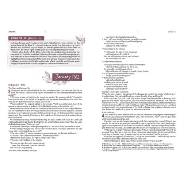 NLT Pink Floral Hardcover Everyday Devotional Bible for Women - Image 19