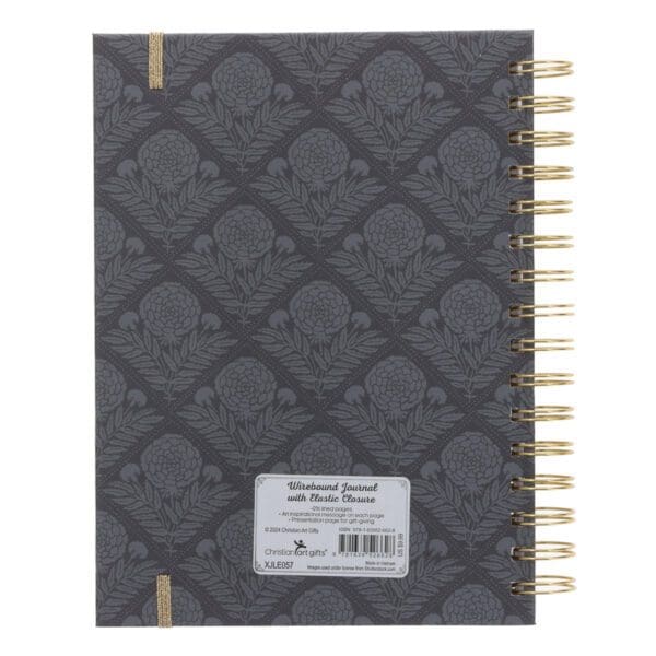 For God so Loved the World Grey Chunky Hardcover Wirebound Journal with Elastic Closure - Image 9