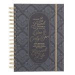 For God so Loved the World Grey Chunky Hardcover Wirebound Journal with Elastic Closure - Image 8