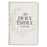 KJV White Faux Leather Compact Bible Large Print - Image 5