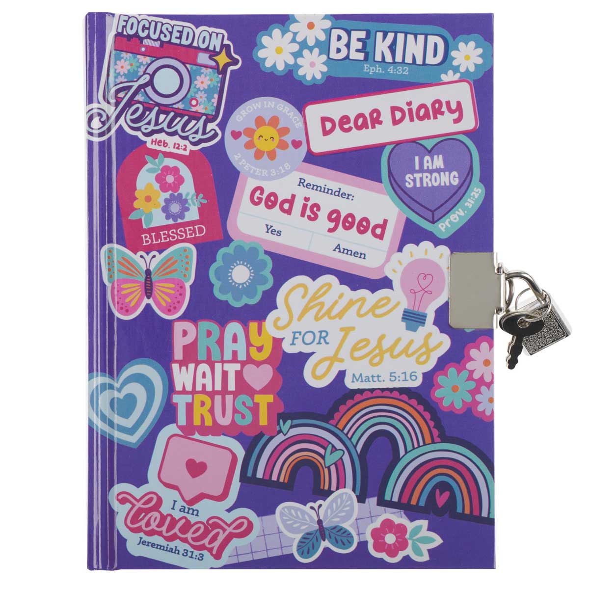 9781639527694_front Shine for Jesus Hardcover Secret Diary with a Lock & Key - Image 1