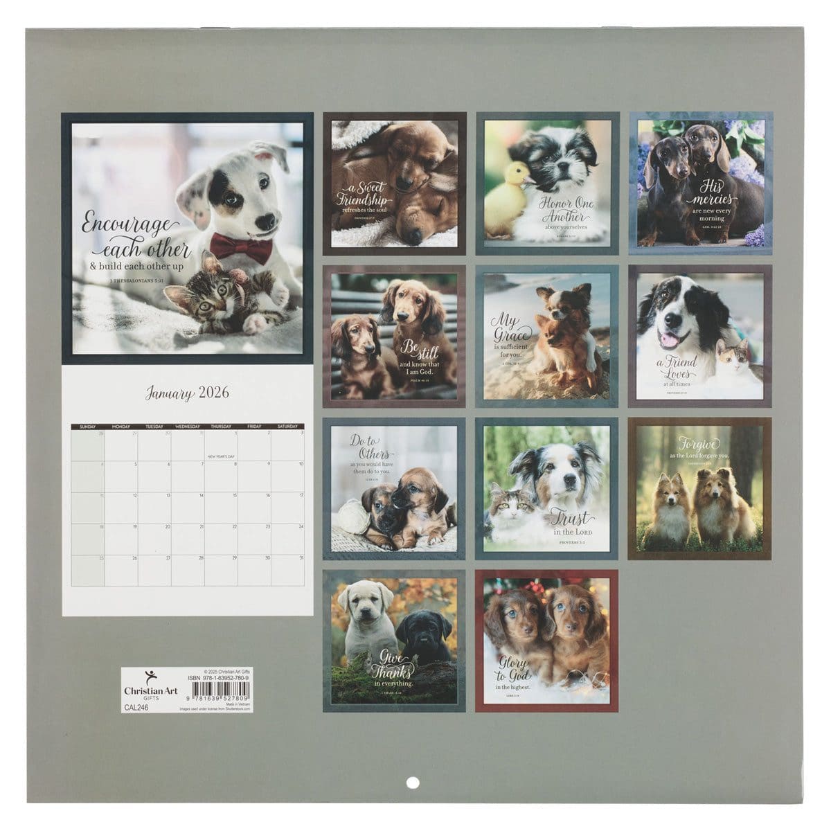 9781639527809_back 2026 Calendar - Encourage Each Other & Build Each Other Up - Image 2