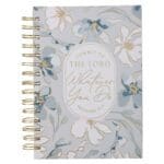 Commit to the Lord Whatever You Do Floral Large Hardcover Wirebound Journal - Image 7