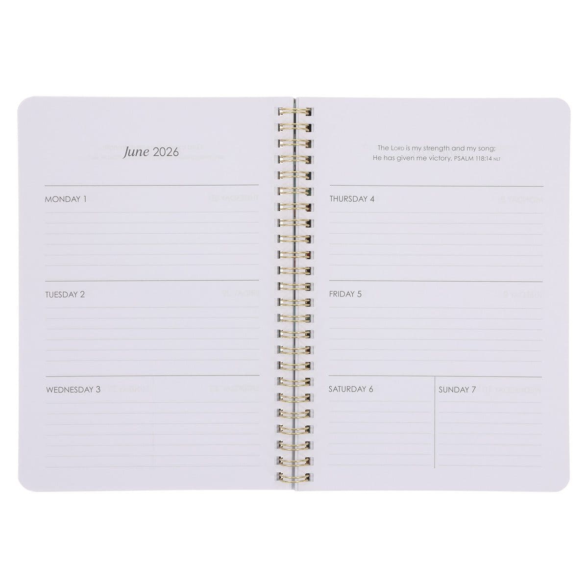 9781639528691_feature4 2026 Diary - Daily Planner - Be Still and Know - Wirebound - Image 6