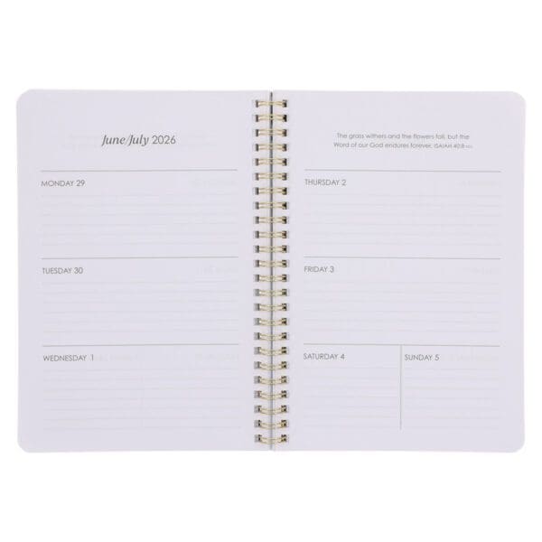 2026 Diary - Daily Planner - Be Still and Know - Wirebound - Image 7
