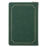 We Are More than Conquerors Through Him Who Loved Us Green Faux Leather Journal with Zipped Closure - Image 8