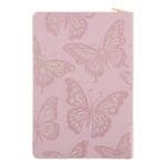 Love Is Patient Love Is Kind Blush Pink Faux Leather Journal with Zipped Closure - Image 2