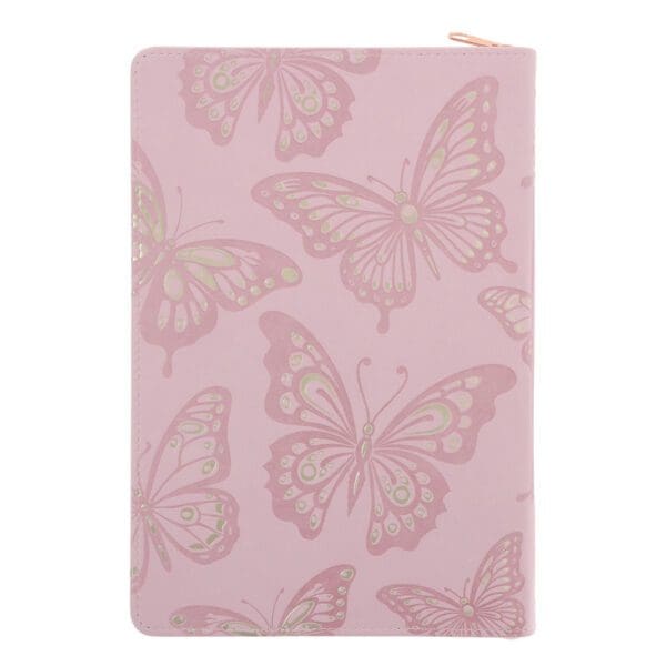 Love Is Patient Love Is Kind Blush Pink Faux Leather Journal with Zipped Closure - Image 2