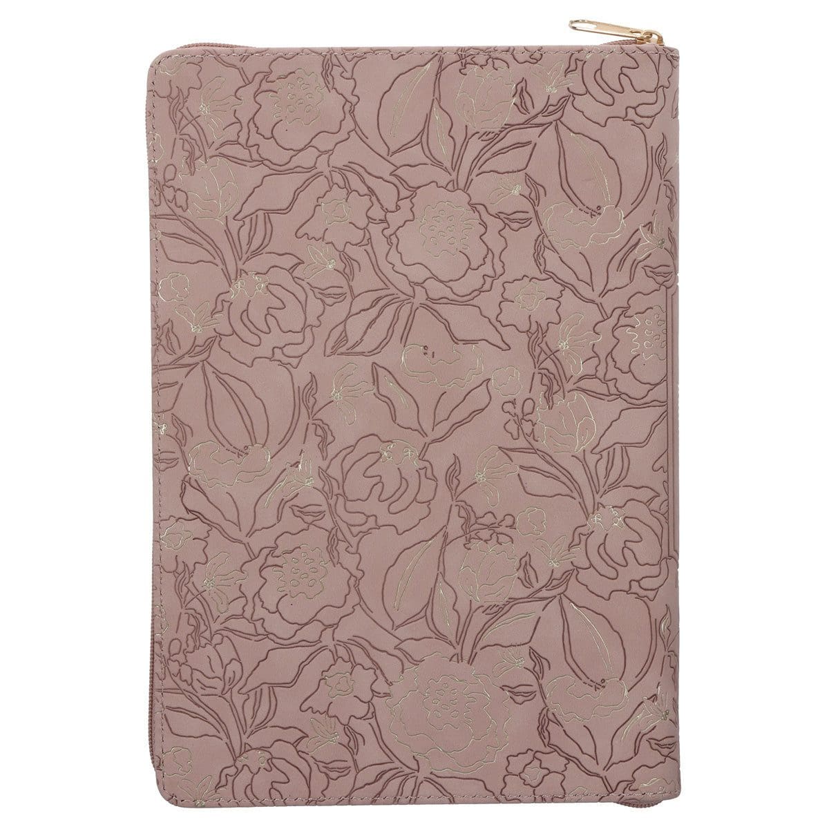 9781639529131_back She Is Clothed with Strength and Dignity Beige Faux Leather Journal with Zipped Closure - Image 2
