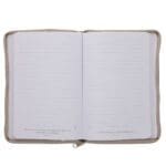 Be Still and Know Floral Beige Faux Leather Journal with Zipped Closure - Image 3