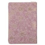 Be Still and Know Floral Pink Faux Leather Journal with Zipped Closure - Image 2