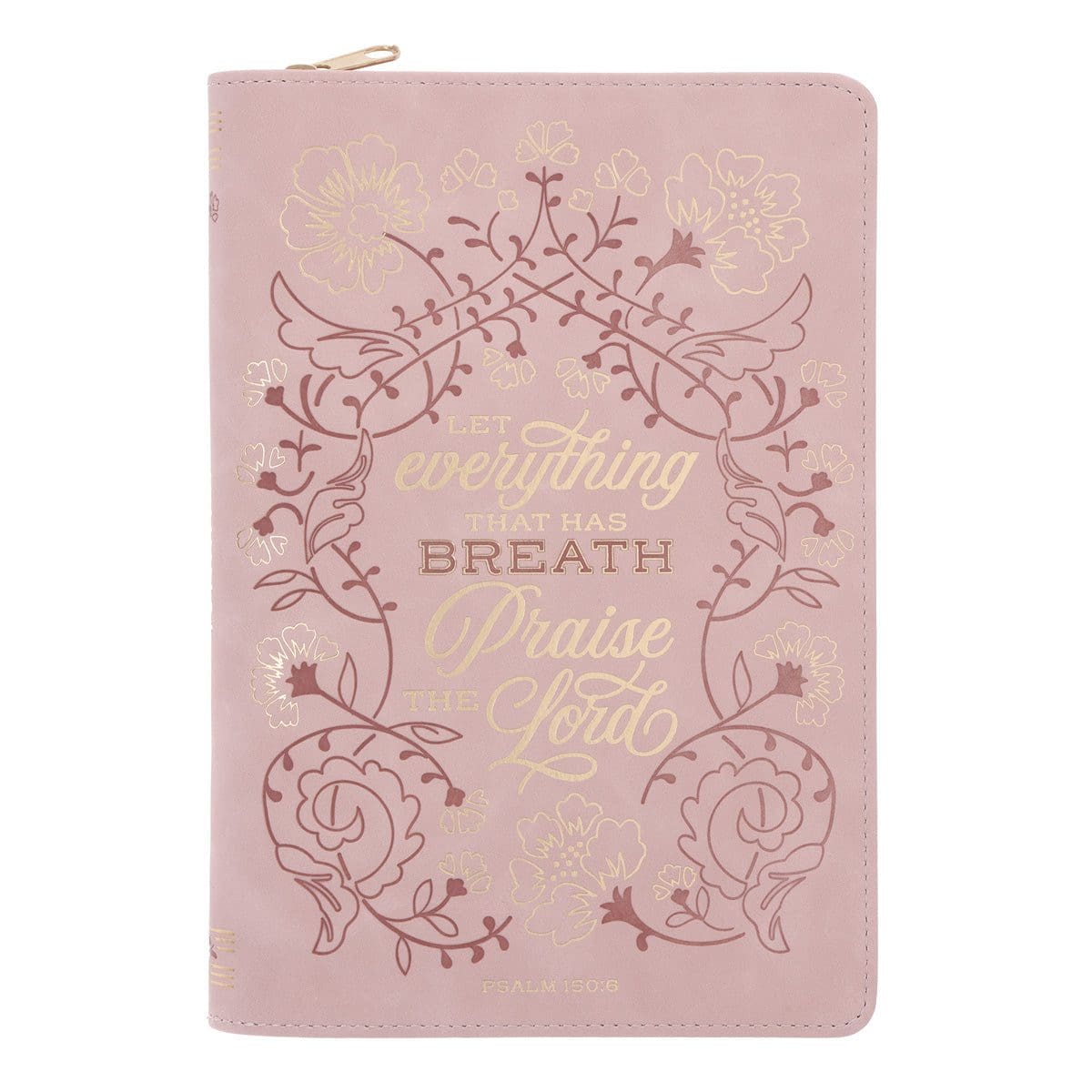 9781639529230_front Let Everything That Has Breath Praise the Lord Faux Leather Journal with Zipped Closure - Image 1