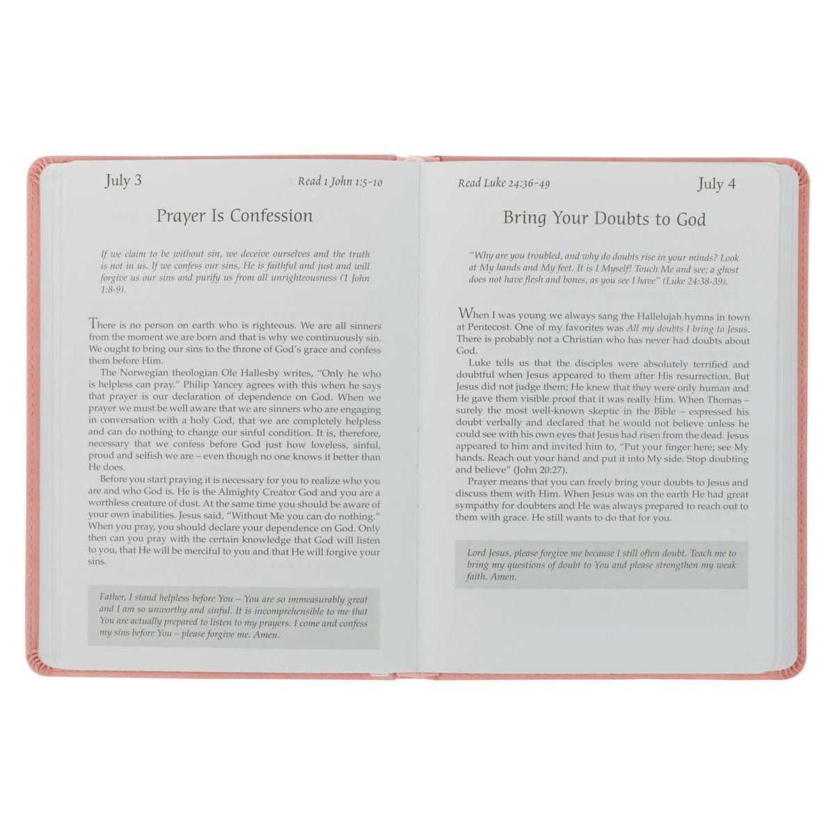 9781639529469_feature5 In Touch with God: 366 Devotions Peach (Faux Leather) - Image 12
