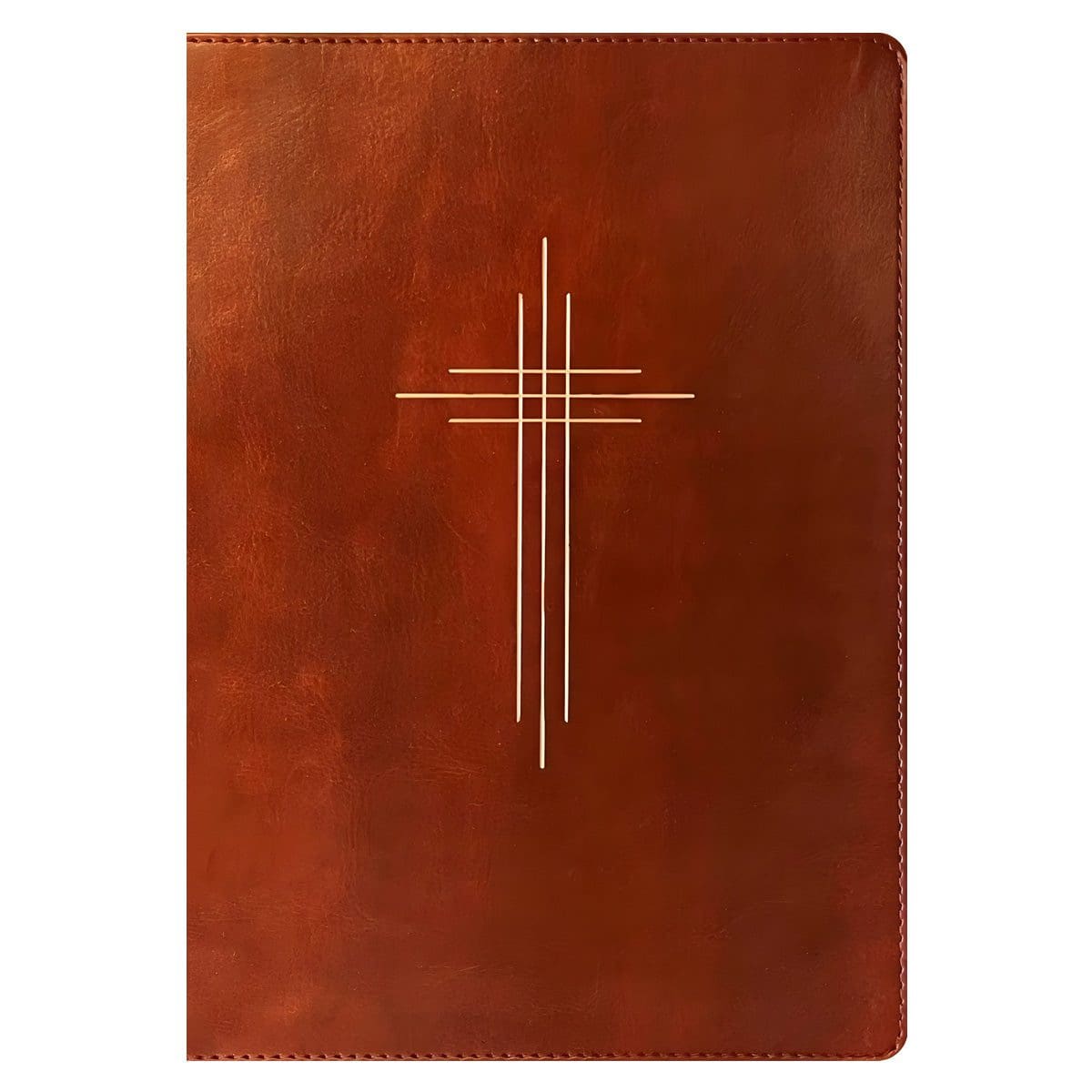 9781641589468_front The Message Dark Brown Gold Cross Imitation Leather Deluxe Gift Bible - Image 1