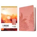 The Message Dusty Pink Floral Imitation Leather Deluxe Gift Bible Large Print - Image 2