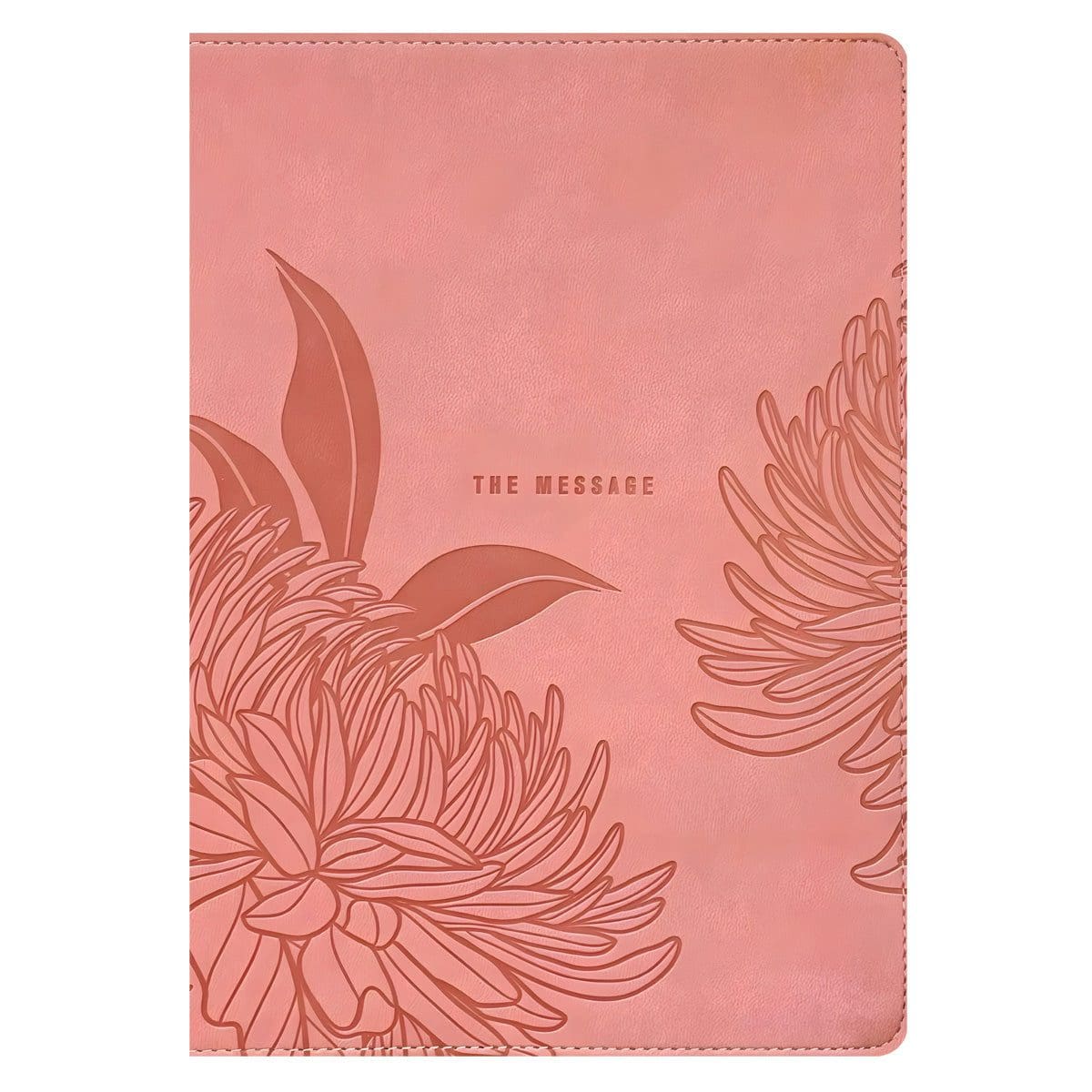 9781641589475_front The Message Dusty Pink Floral Imitation Leather Deluxe Gift Bible Large Print - Image 1