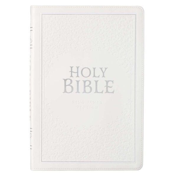 KJV White Faux Leather Thinline Large Print Bible With Thumb Indexing - Image 24