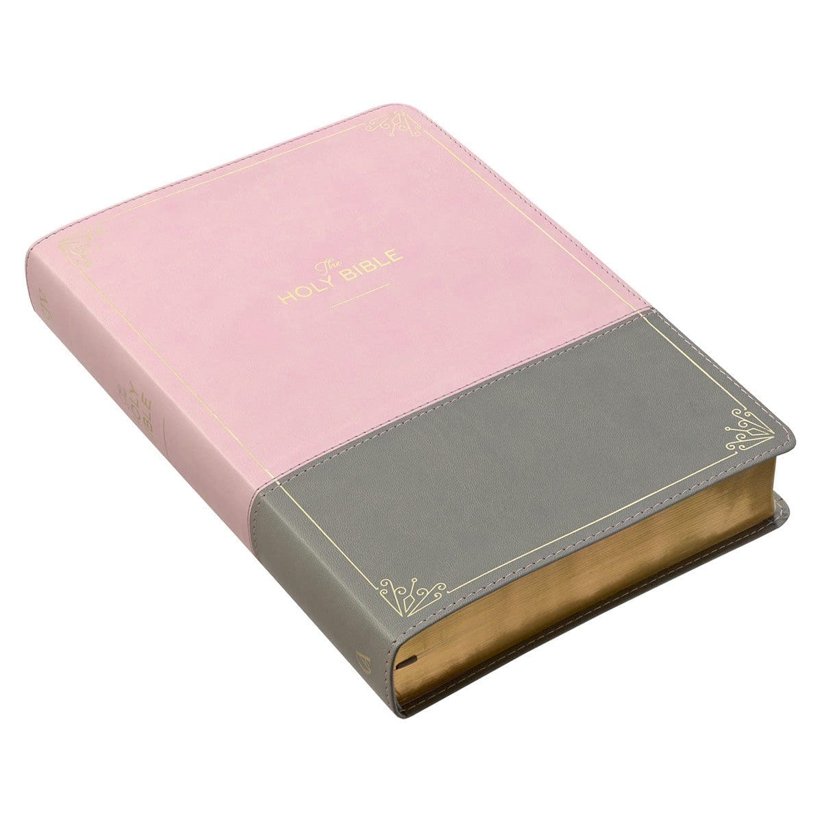 9781642728415_feature1 KJV Pink And Grey Faux Leather Bible Super Giant Print - Image 31