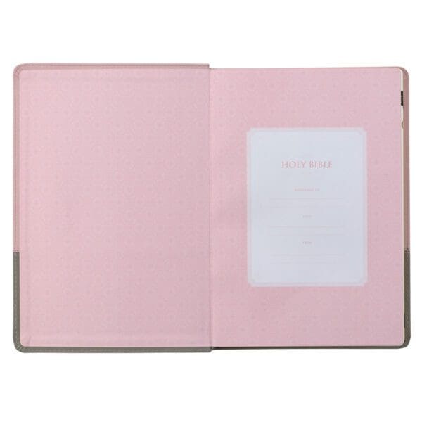 KJV Pink And Grey Faux Leather Bible Super Giant Print - Image 32