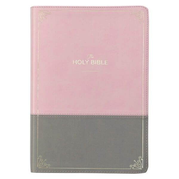 KJV Pink And Grey Faux Leather Bible Super Giant Print - Image 29