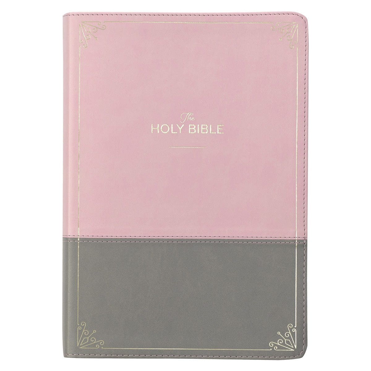9781642728415_front KJV Pink And Grey Faux Leather Bible Super Giant Print - Image 29