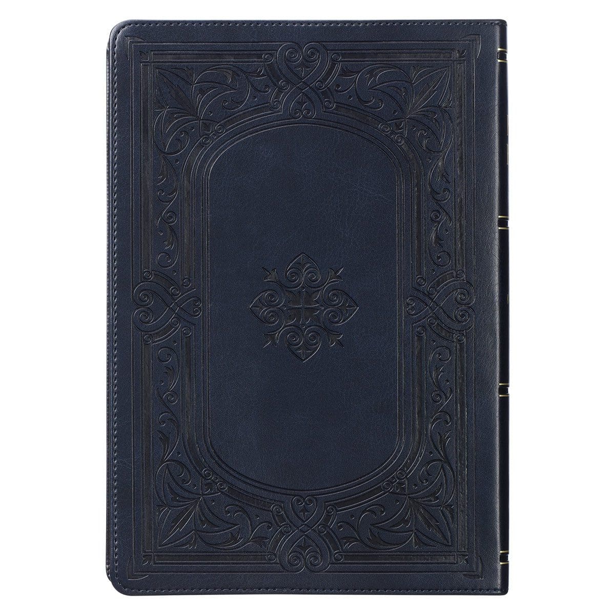 9781642728804_back KJV Midnight Blue Antique Frame Faux Leather Full-Size Bible Giant Print Indexed - Image 26