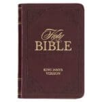 KJV Burgundy Faux Leather Mini Pocket Bible - Image 13