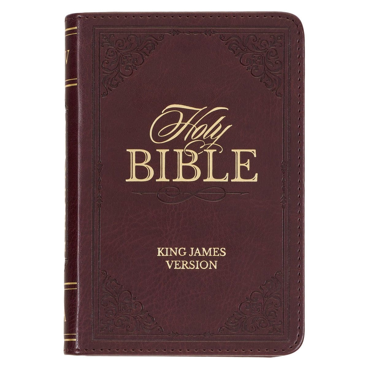 9781642729184_front KJV Burgundy Faux Leather Mini Pocket Bible - Image 13