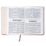 KJV Pink Floral Faux Leather Compact Bible Large Print - Image 11