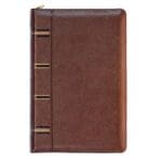 ESV Dark Brown Faux Leather Compact Bible With Zip - Image 24