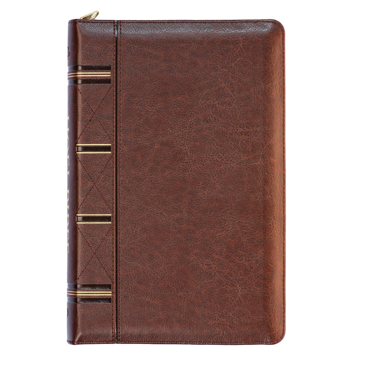9781776370283_front ESV Dark Brown Faux Leather Compact Bible With Zip - Image 24