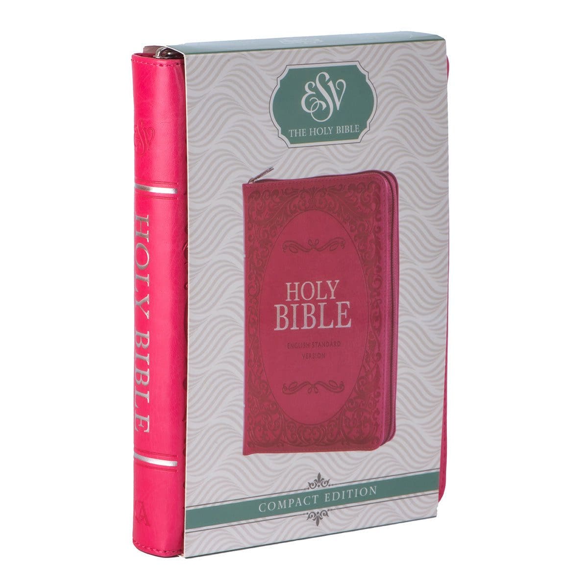 9781776370290_feature1 ESV Pink Faux Leather Compact Bible With Zip - Image 2
