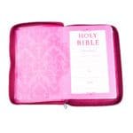 ESV Pink Faux Leather Compact Bible With Zip - Image 4