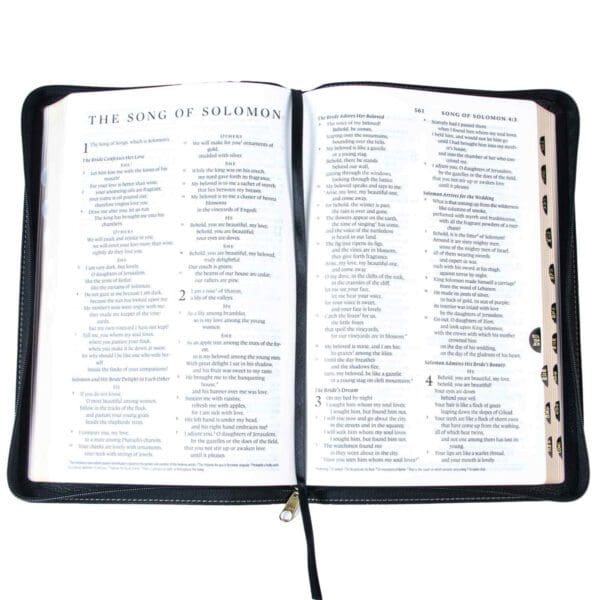 ESV Black Faux Leather Standard Bible Thumb Indexed With Zip - Image 29