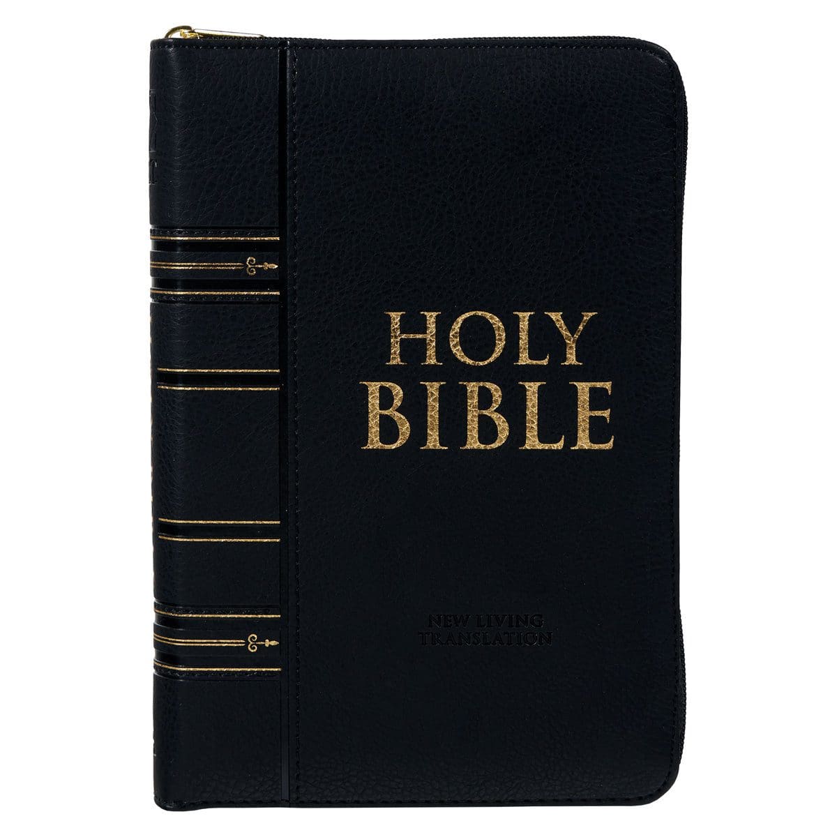 9781776370320_front NLT Black Faux Leather Flexcover Compact Bible With Zip - Image 27