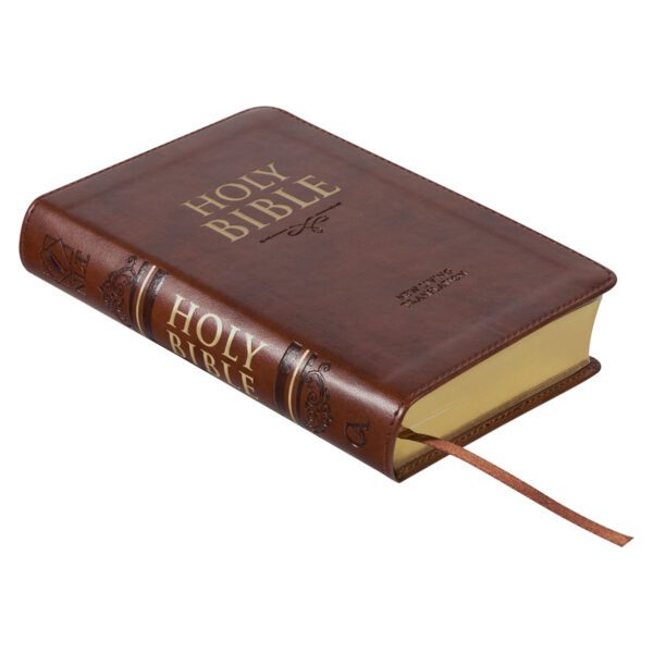 NLT Brown Faux Leather Flexcover Compact Bible - Image 31