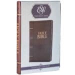 ESV Dark Brown Faux Leather Standard Bible Thumb Indexed With Zip - Image 19