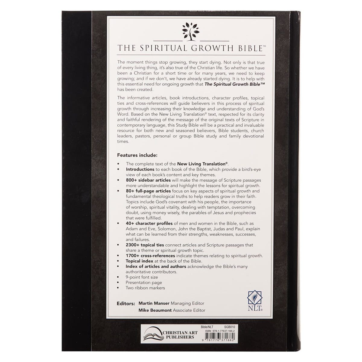 9781776371662_back NLT The Spiritual Growth Bible Black Hardcover - Image 30