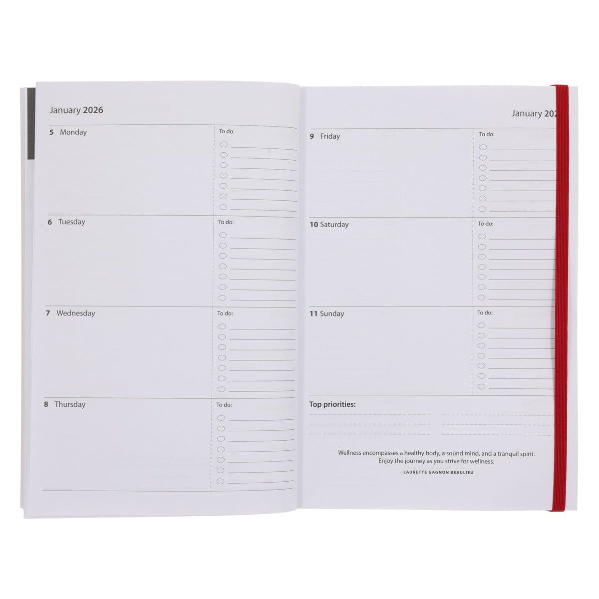 9781776477531_feature5 2026 A5 Diary - Daily Planner - Cherries and Blossoms - Paperback - Image 7