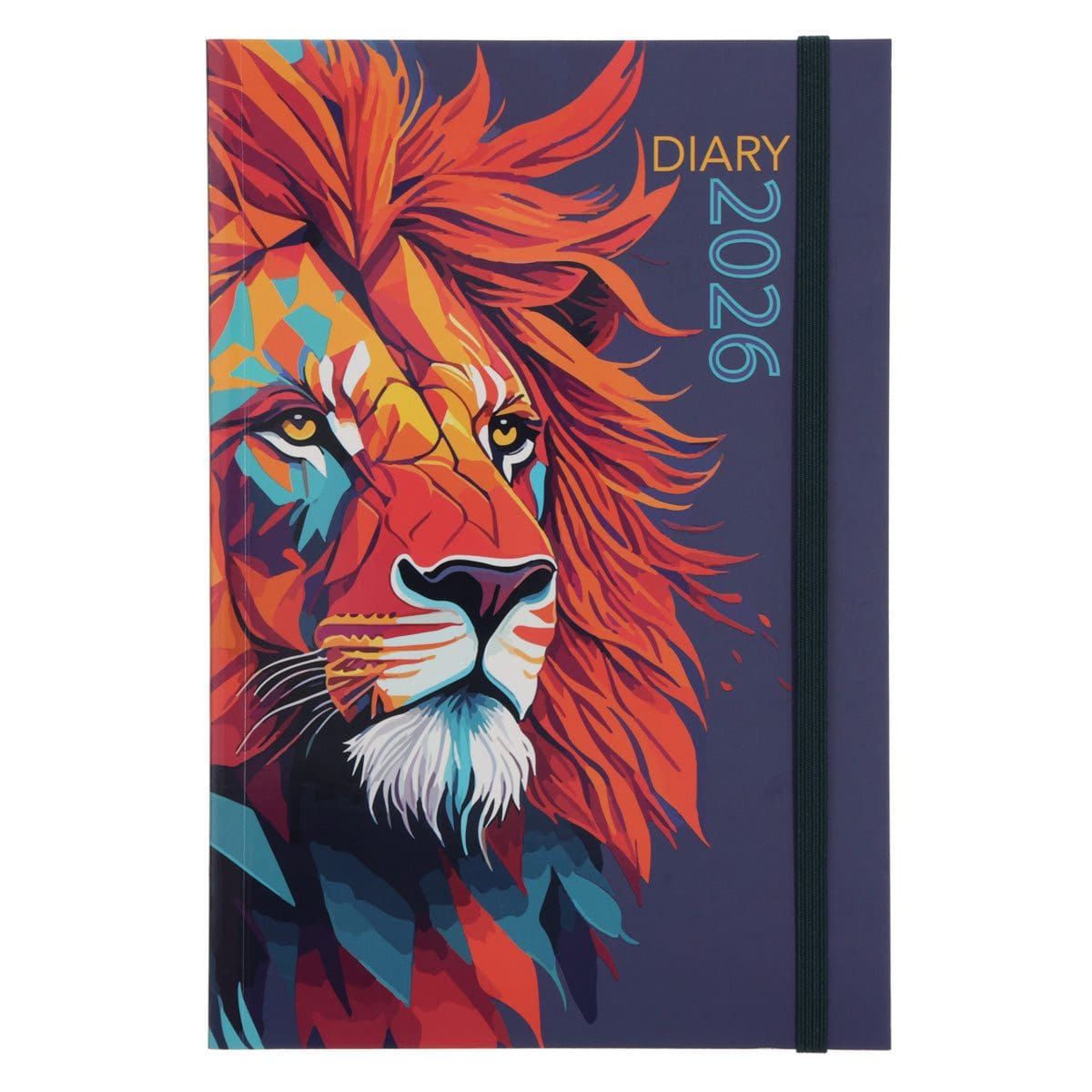 9781776477548_front 2026 A5 Diary - Daily Planner - Lion - Paperback - Image 1