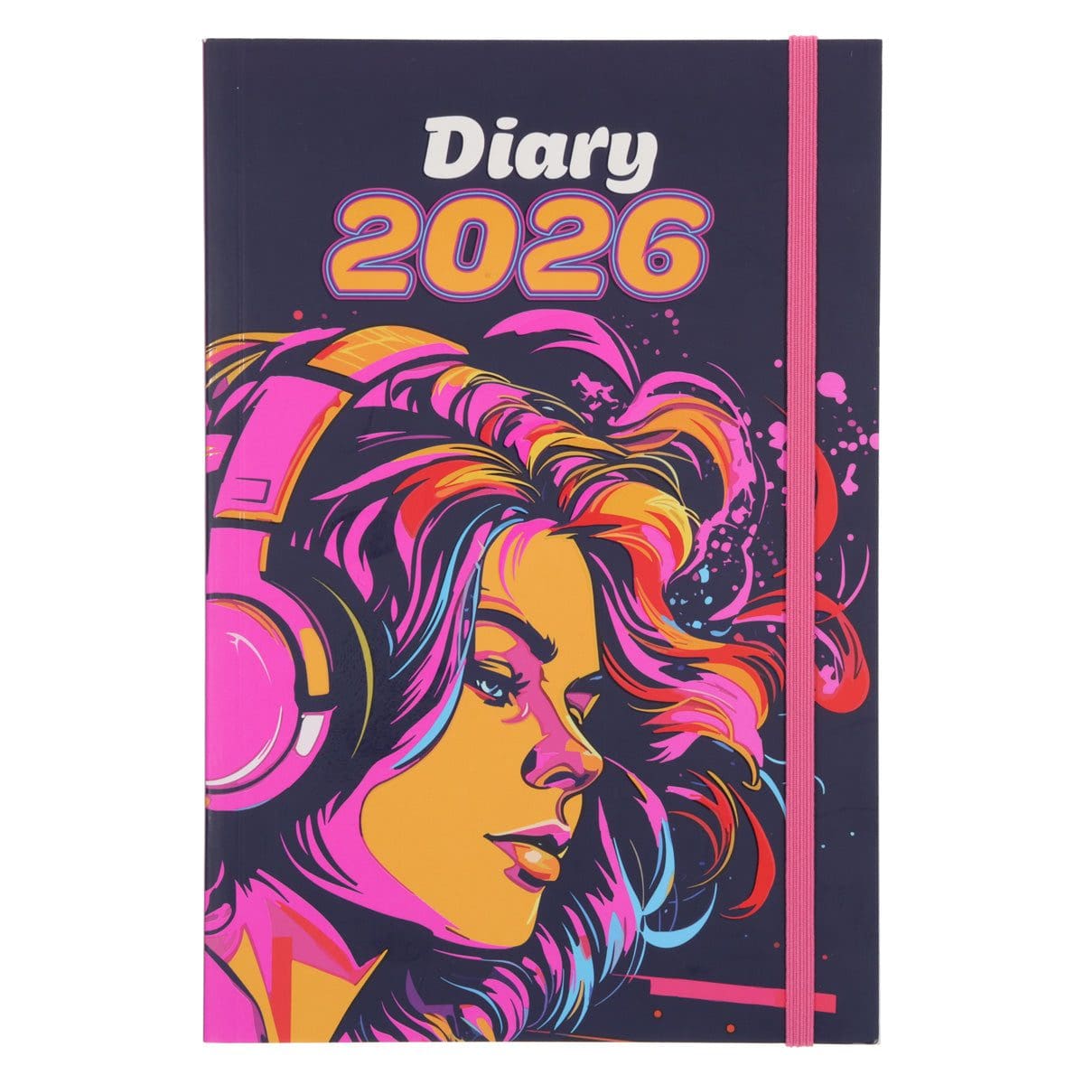 9781776477555_front 2026 A5 Diary - Daily Planner - Music Girl - Paperback - Image 1