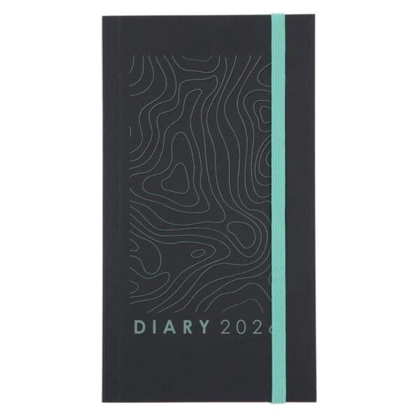2026 Pocket Diary - Daily Planner - Black and Green - Paperback - Image 1