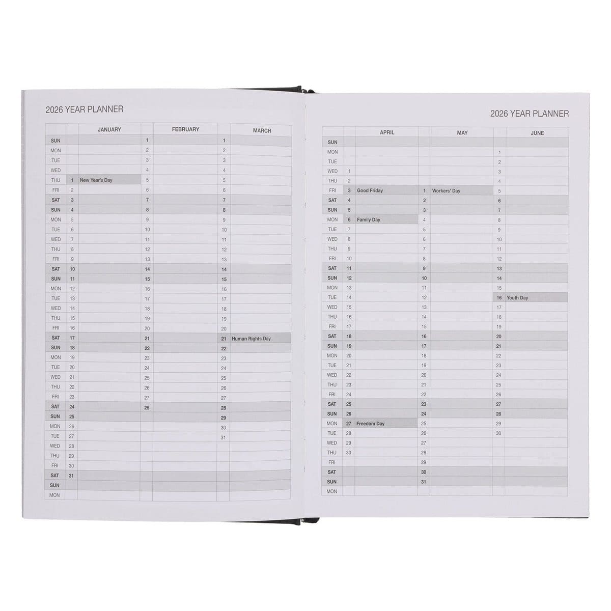 9781776477654_feature3 2026 A5 Business Diary - Daily Planner - Contour Lines - Hardcover - Image 5