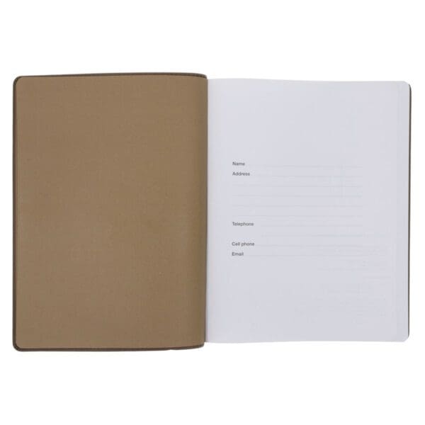 2026 A4 Business Diary - Daily Planner - Architecture Lines Brown - Imitation Leather - Image 4