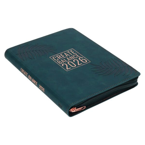 2026 Diary - Daily Planner for Women - Create Balance - Imitation Leather with Zip - Image 3