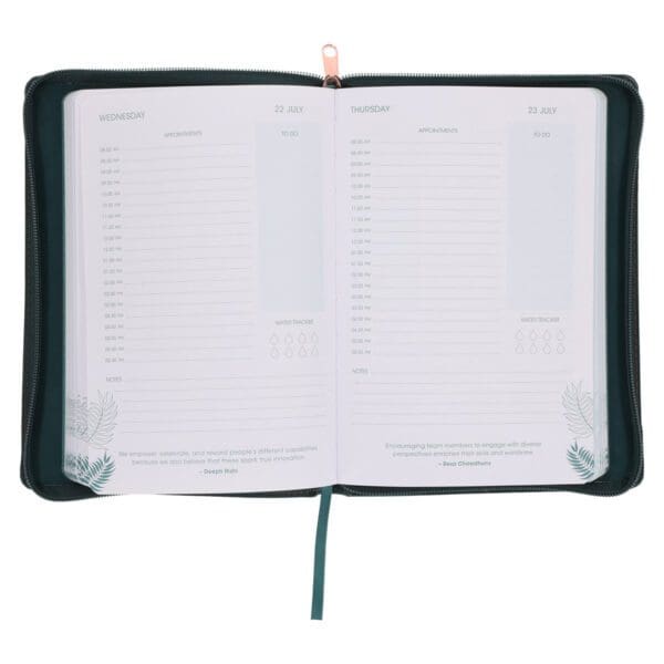 2026 Diary - Daily Planner for Women - Create Balance - Imitation Leather with Zip - Image 7