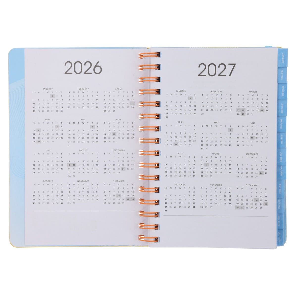 9781776477890_feature2 2026 A5 Diary - Daily Planner - Yellow and Orange - Wirebound - Image 4