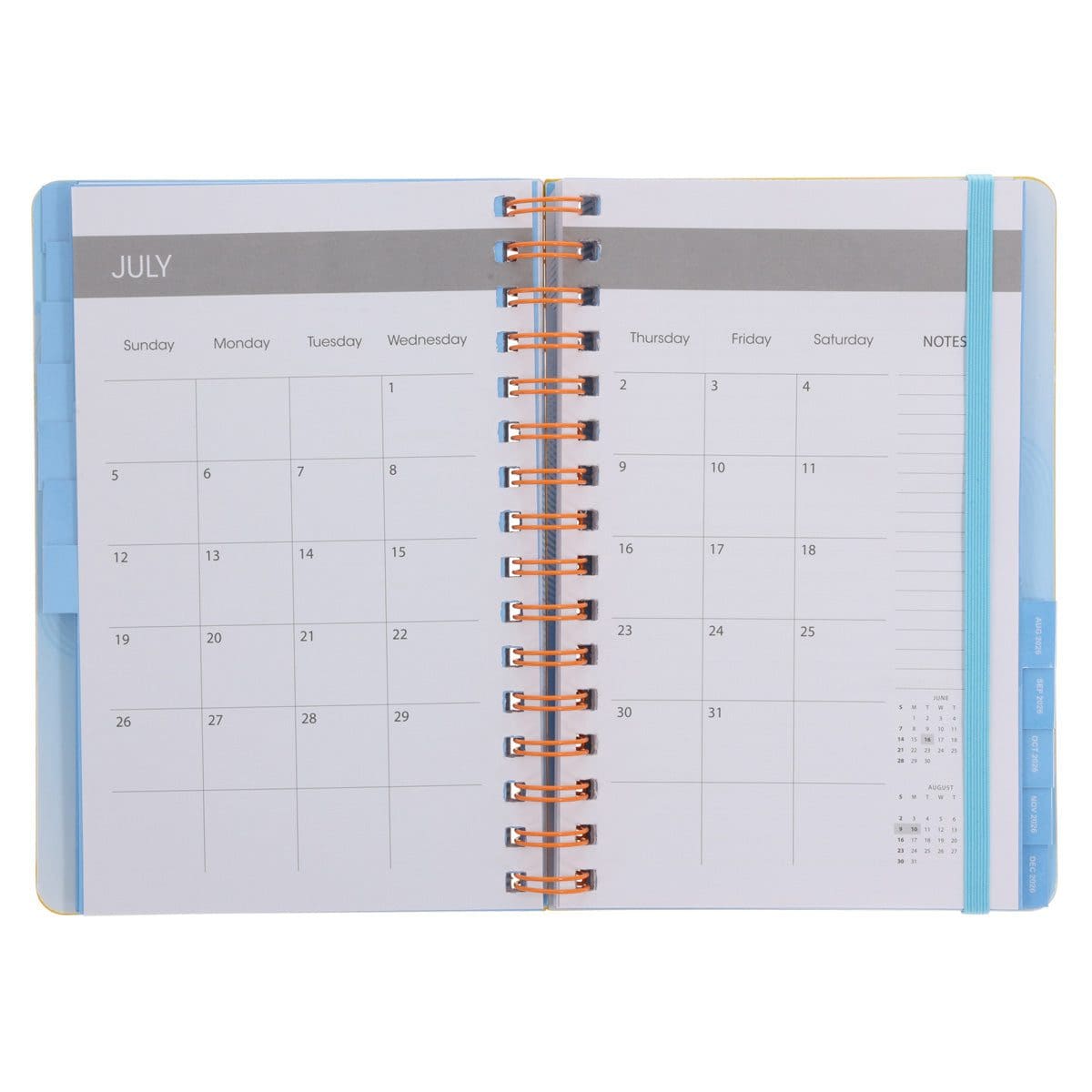 9781776477890_feature4 2026 A5 Diary - Daily Planner - Yellow and Orange - Wirebound - Image 6