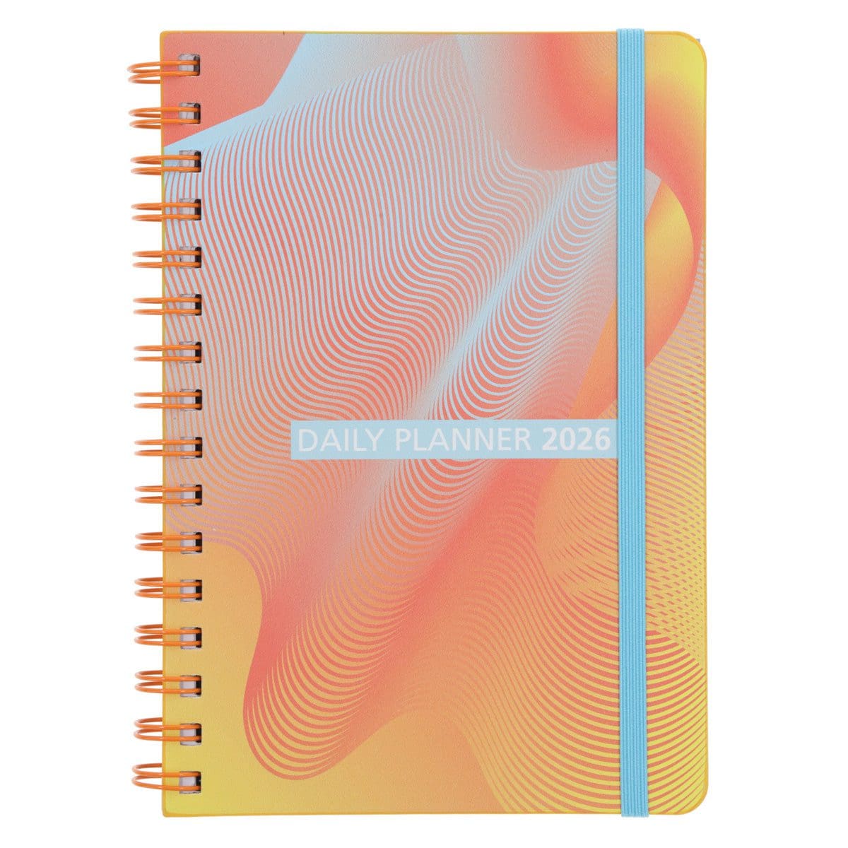 9781776477890_front 2026 A5 Diary - Daily Planner - Yellow and Orange - Wirebound - Image 1
