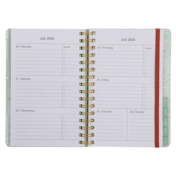 2026 A5 Diary - Daily Planner - Retro Flower Box - Wirebound - Image 7